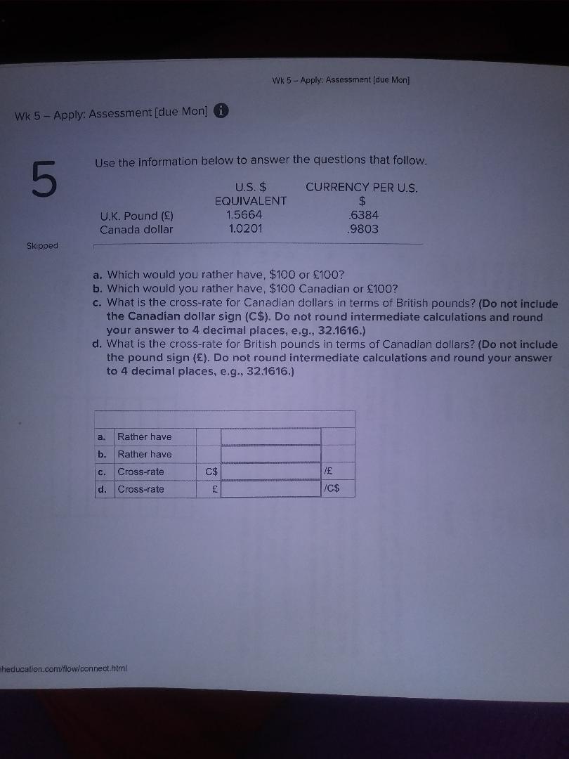 Wk 5 - Apply: Assessment [due Mon] Wk 5 - Apply: