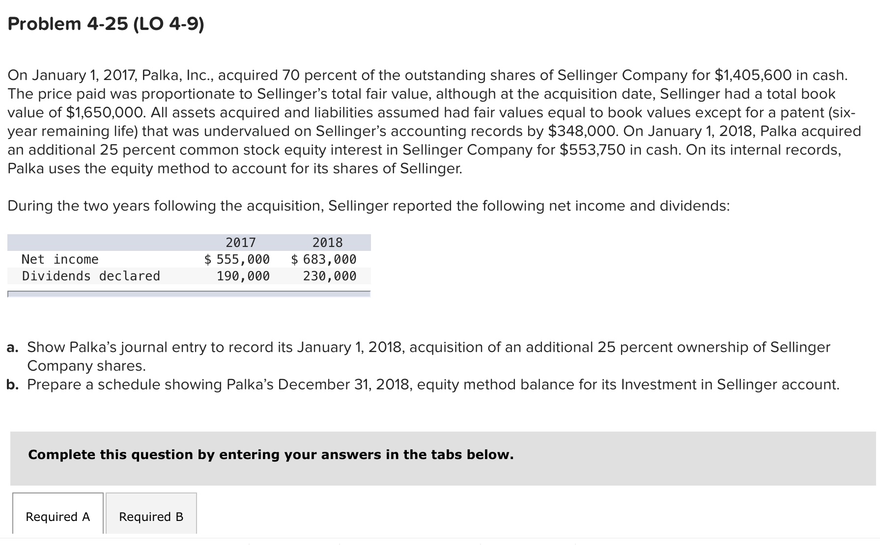 I need help with this Required A Required B Show