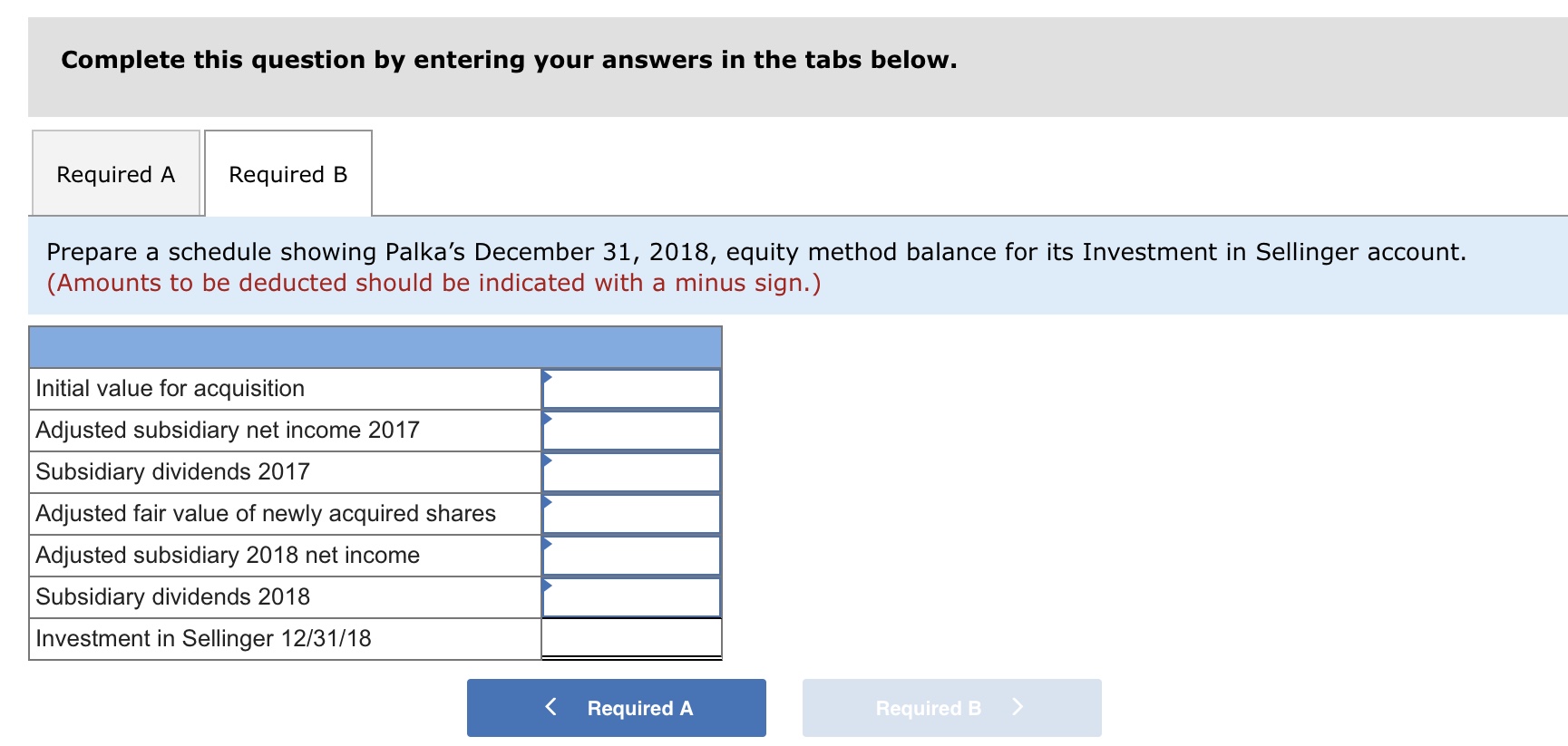 I need help with this Required A Required B Show