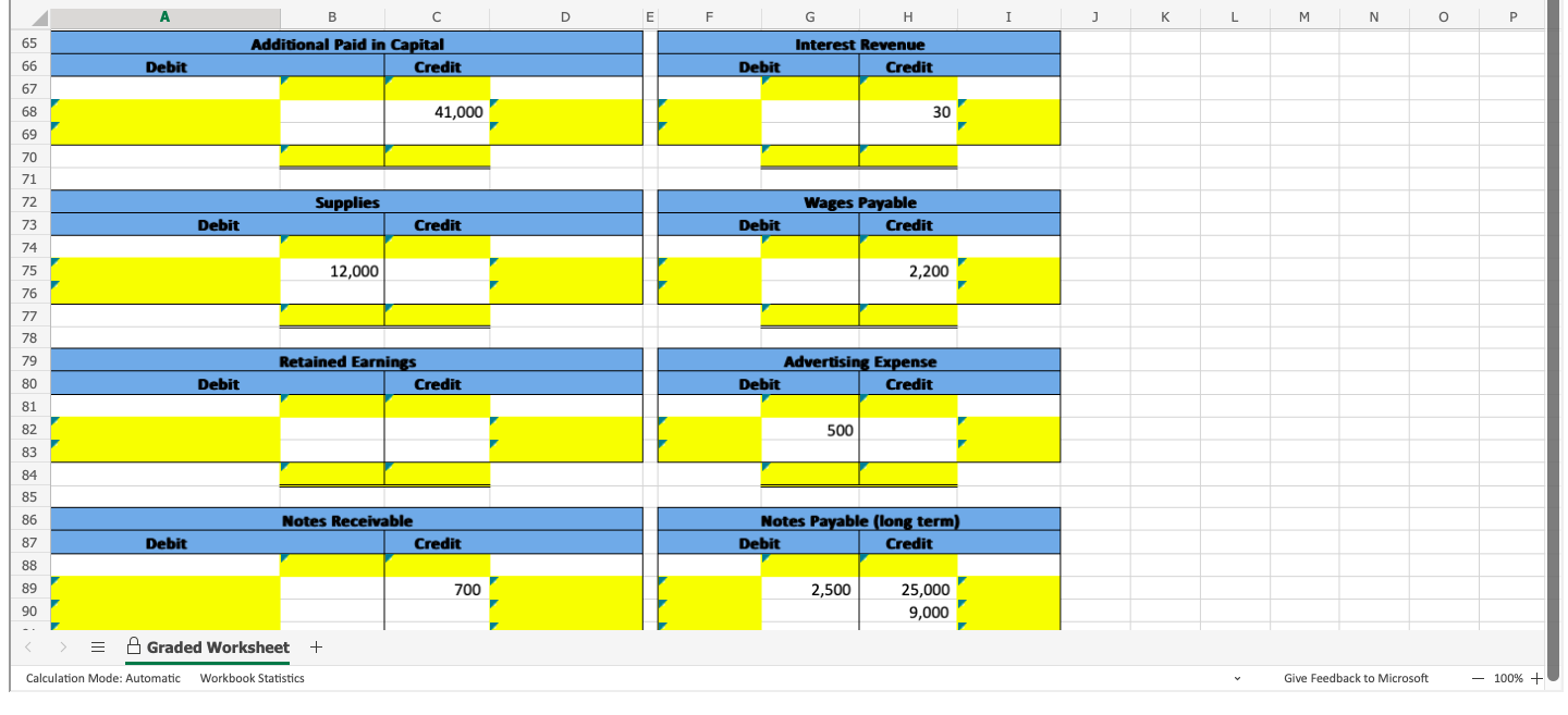 A1 * X V fx Accessibility tab summary: The