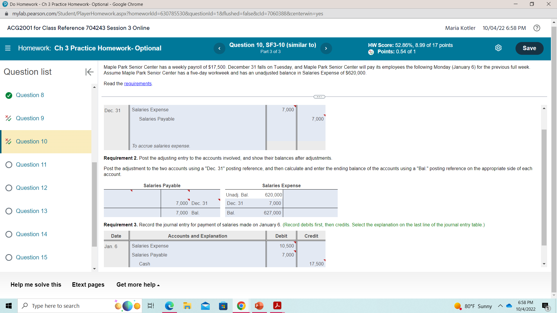 Do Homework - Ch 3 Practice Homework- Optional -