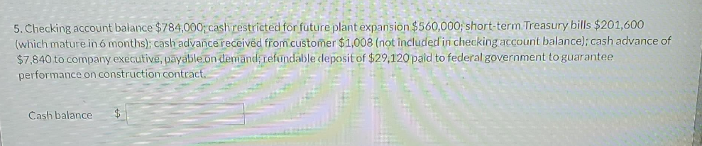 For each individual situation, determine the