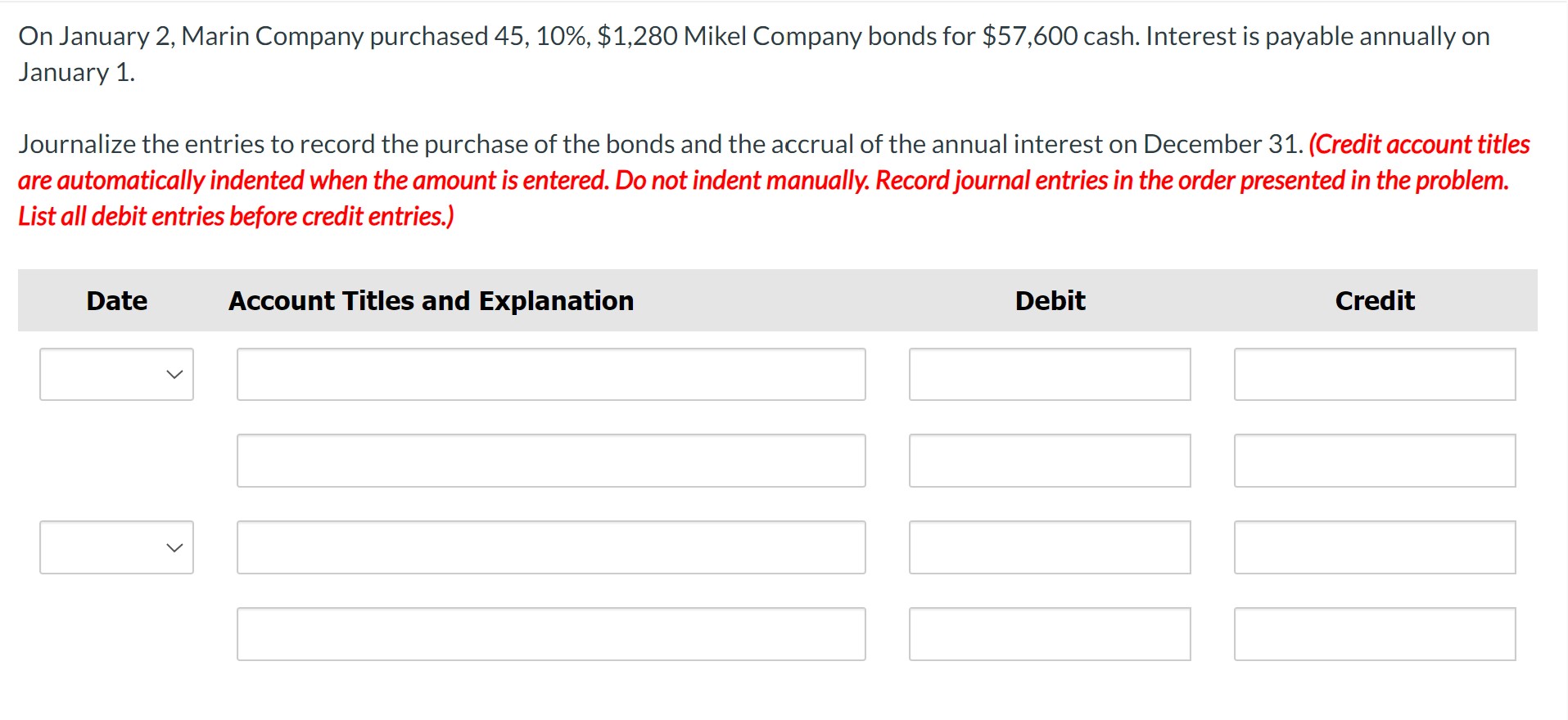 On January 2, Marin Company purchased