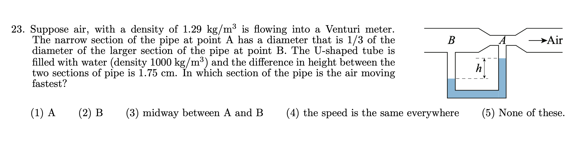 21. The left side of the manometer is open to the