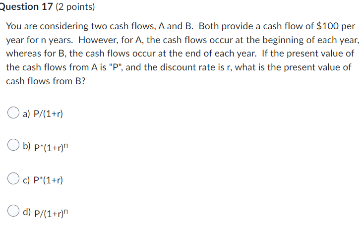 Question 19' (2 points} To compare interest