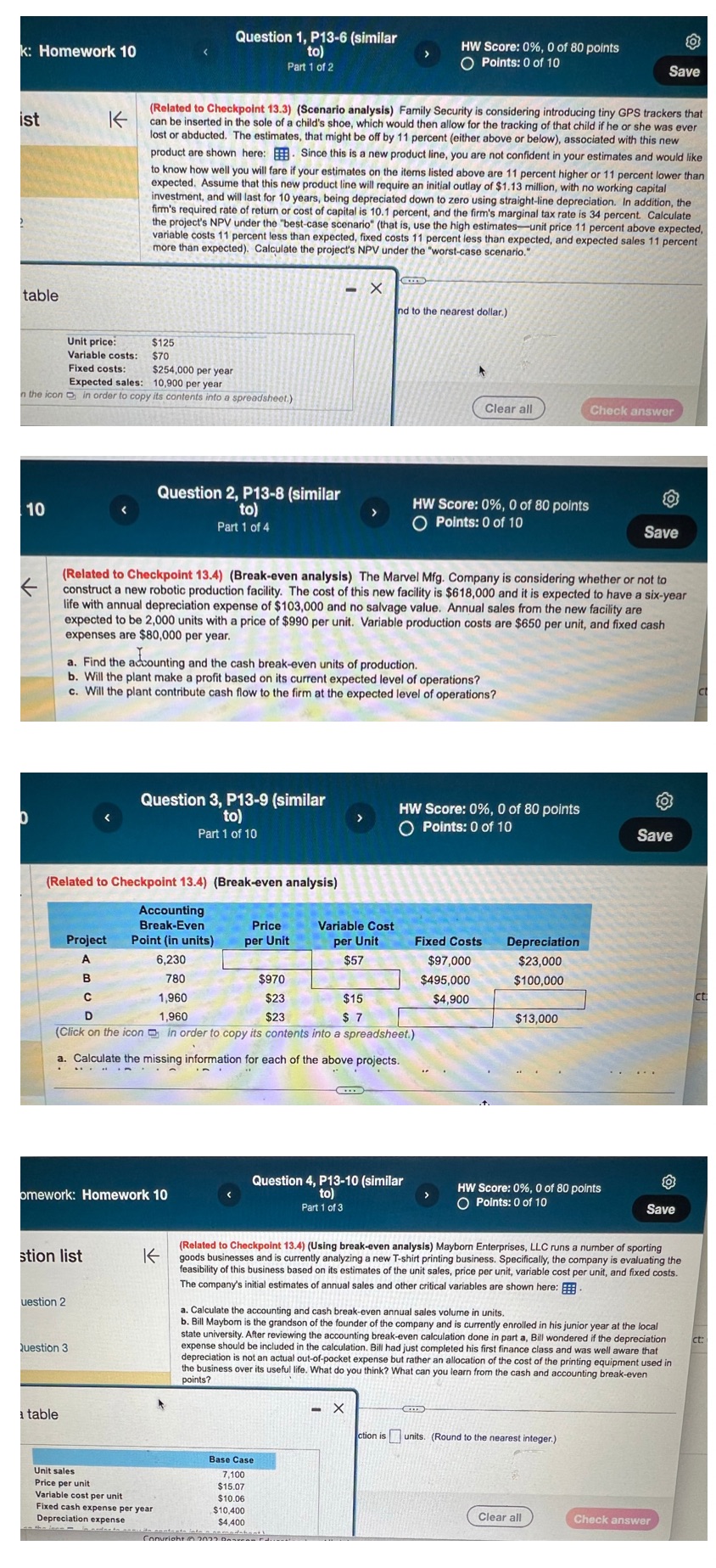Question 1, P13-6 (similar k: Homework 10 to) HW