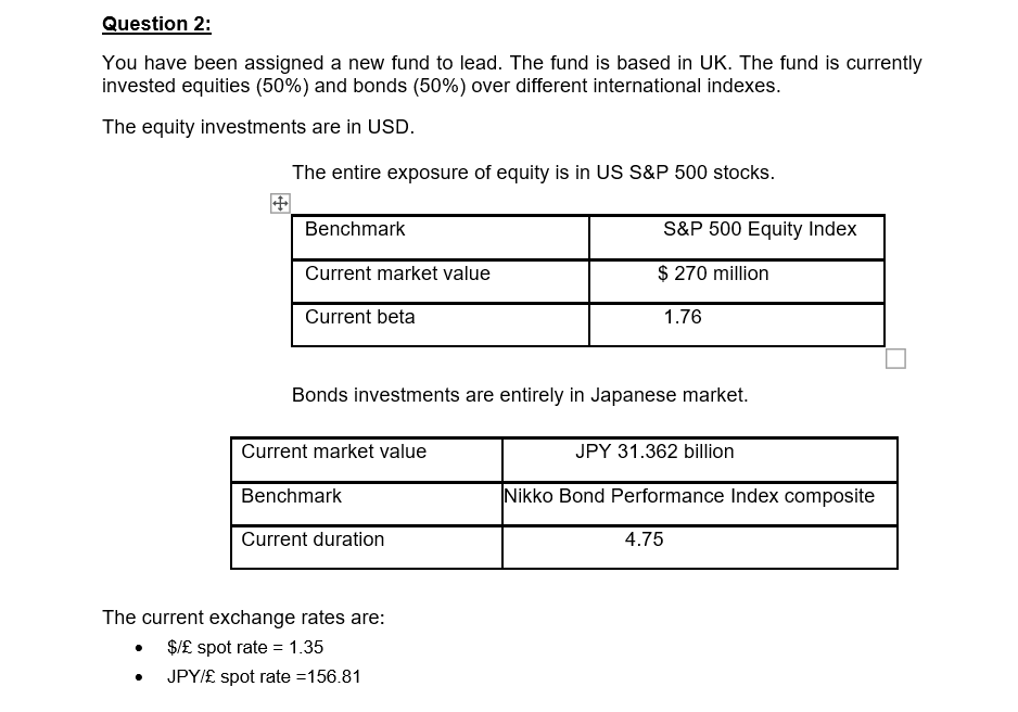 Question no 1 Expected values S&P 500 index value