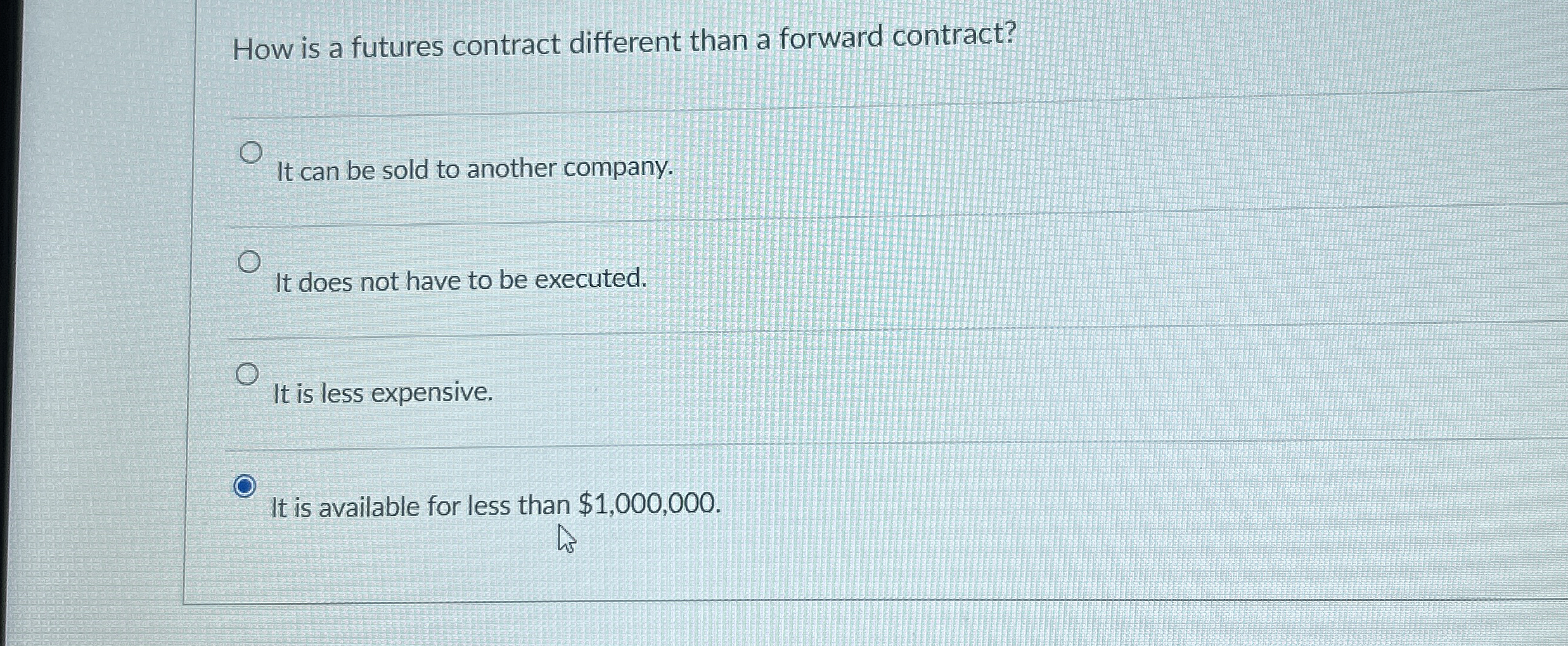 How is a futures contract different than a
