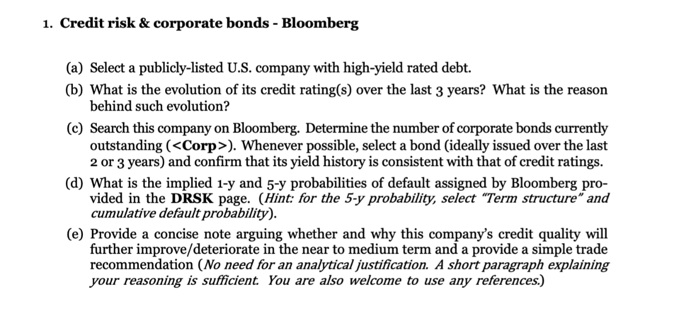 Looking for help on my fixed income work. it's