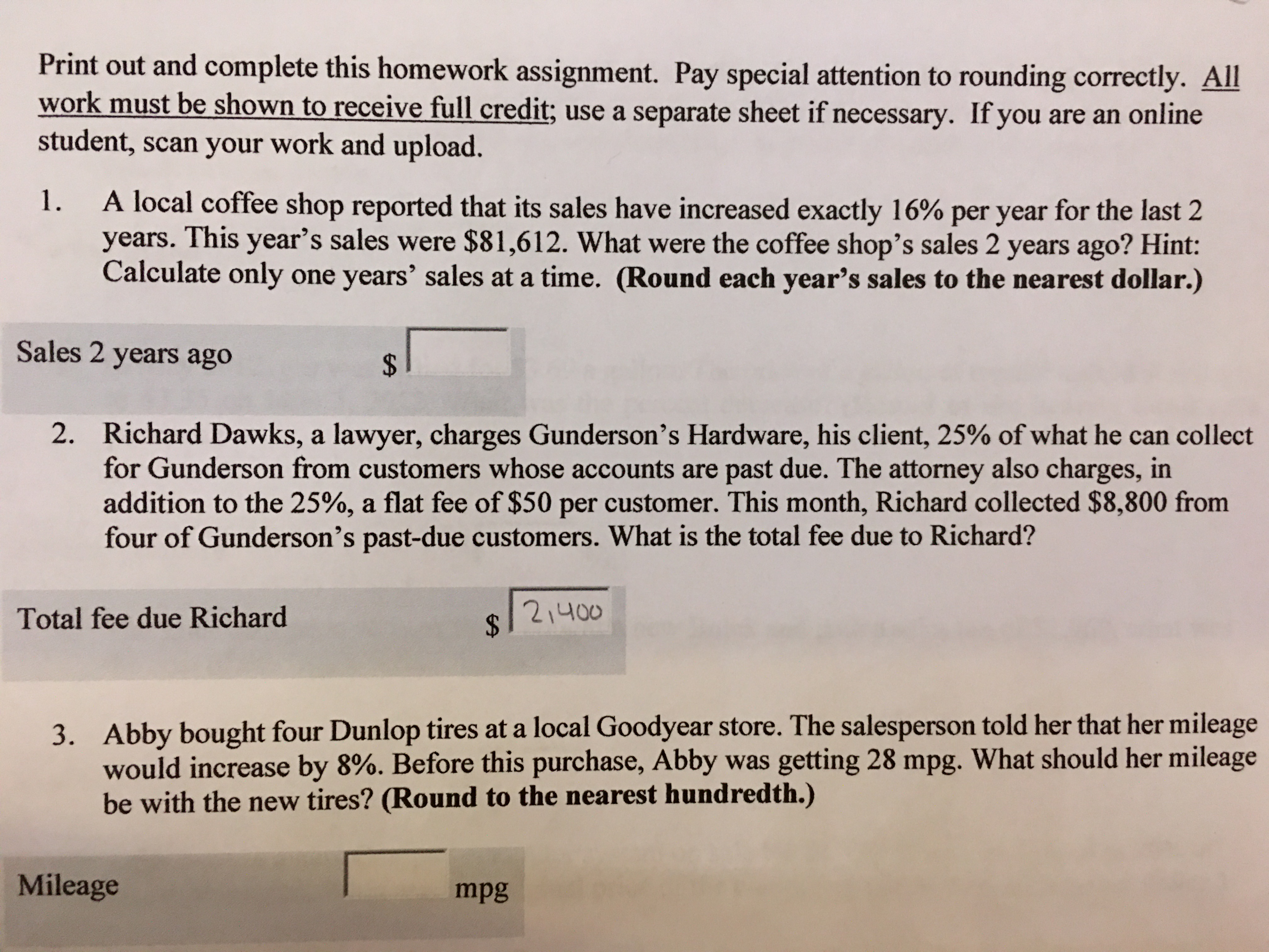 Print out and complete this homework assignment.