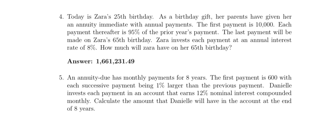 Today is Zara's 2 5 th birthday. As a birthday