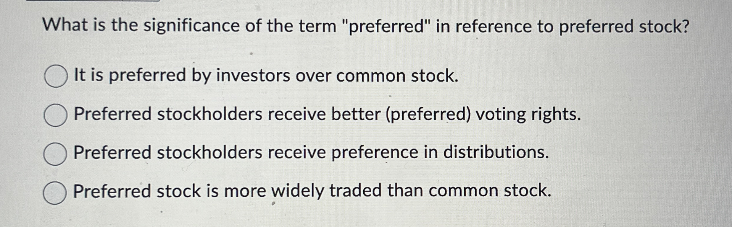 What is the significance of the term "preferred"