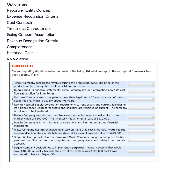 ___________________ Options are: Reporting Entity