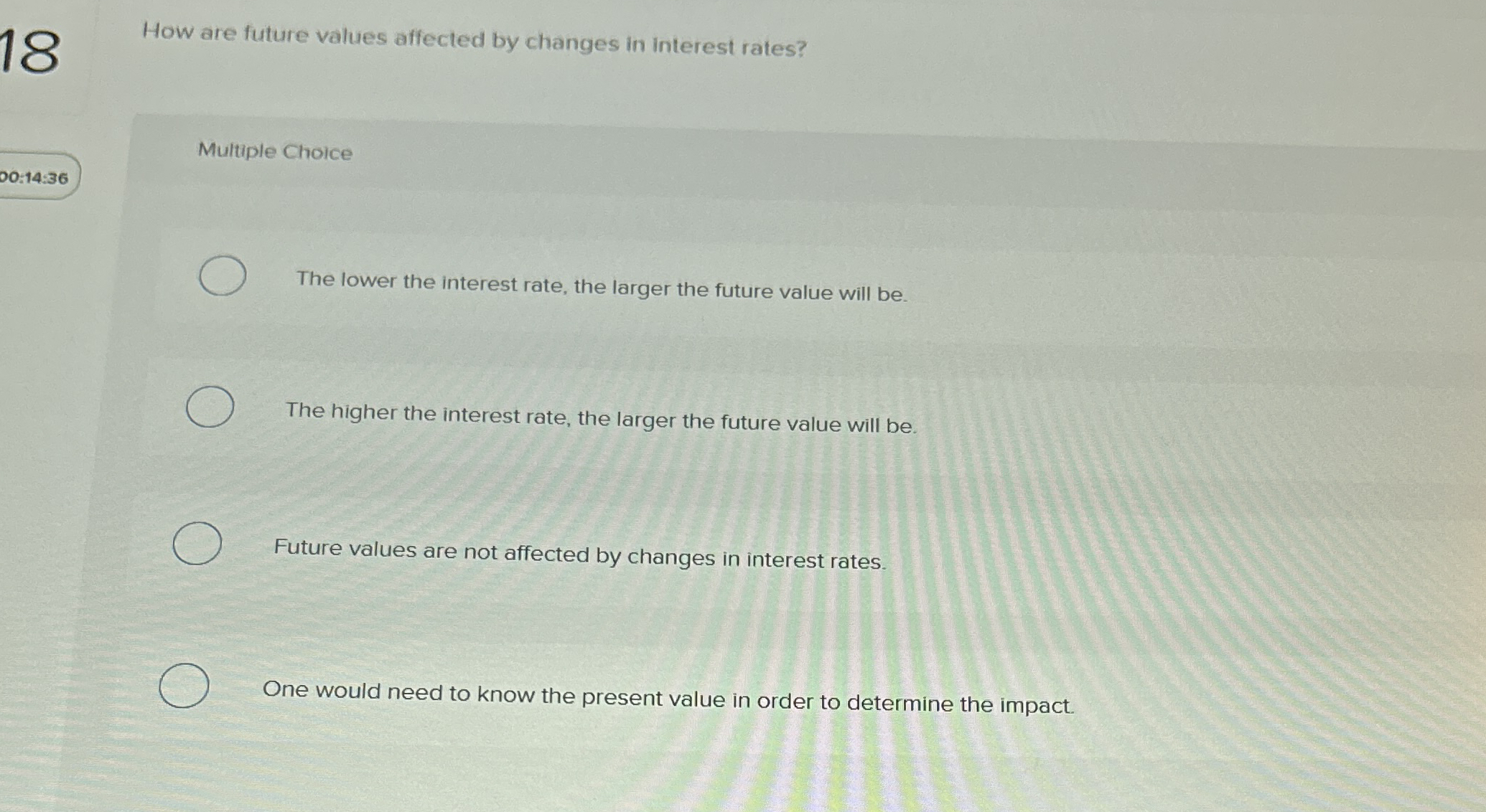 How are future values affected by changes in