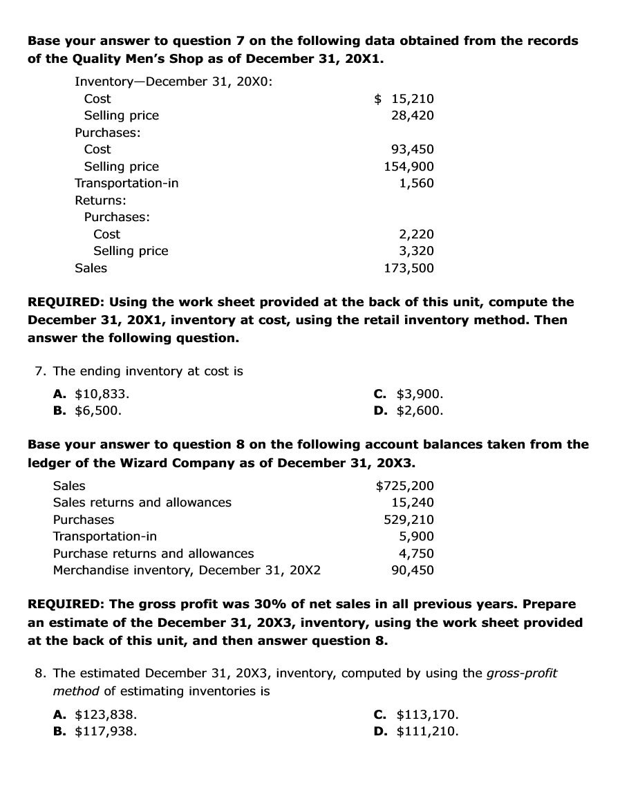 Base your answer to question 7 on the following
