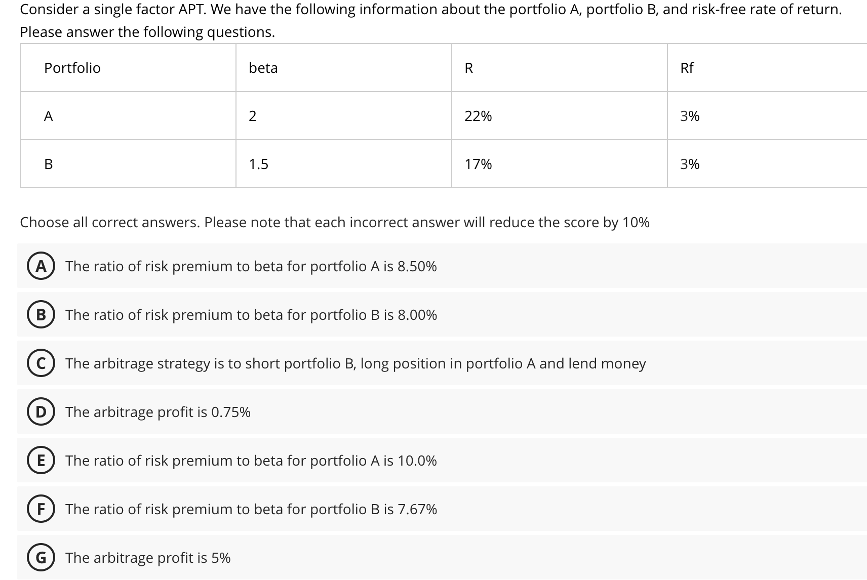 Please select all the correct statements for the