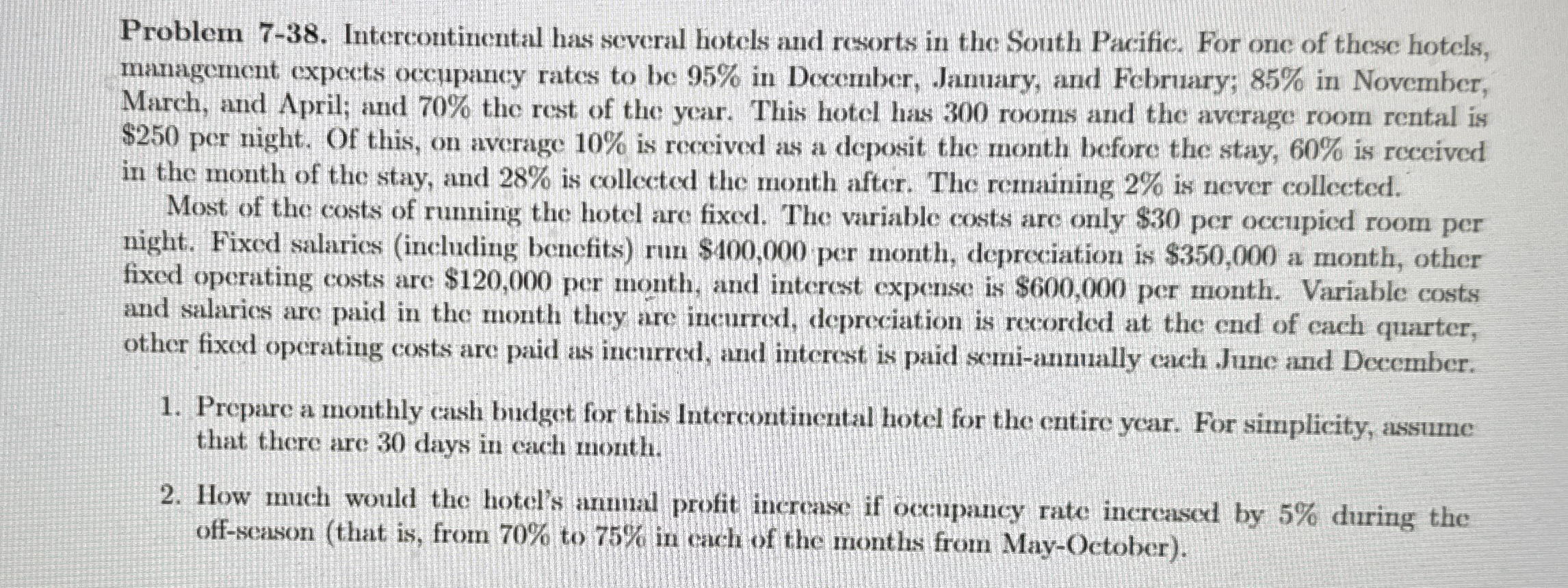 Problem 7 - 3 8 . Intercontinental has several
