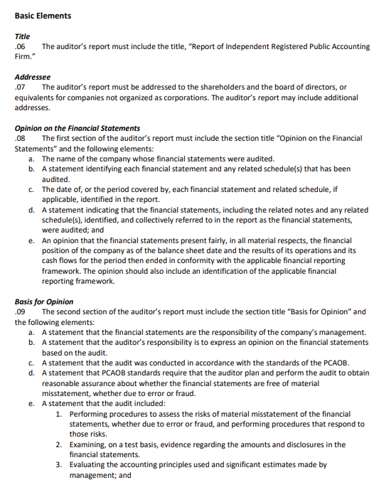 ACC 640 9-1 Scenario The auditing team of your