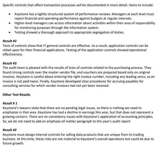 ACC 640 9-1 Scenario The auditing team of your