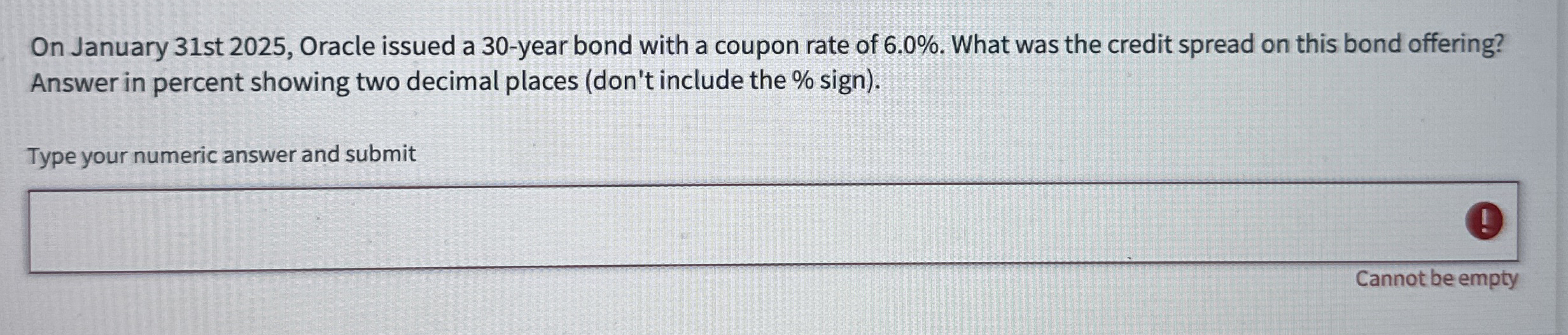 On January 3 1 st 2 0 2 5 , Oracle issued a 3 0 -