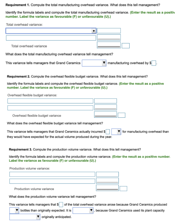 Please help Requirement 1. Compute the total