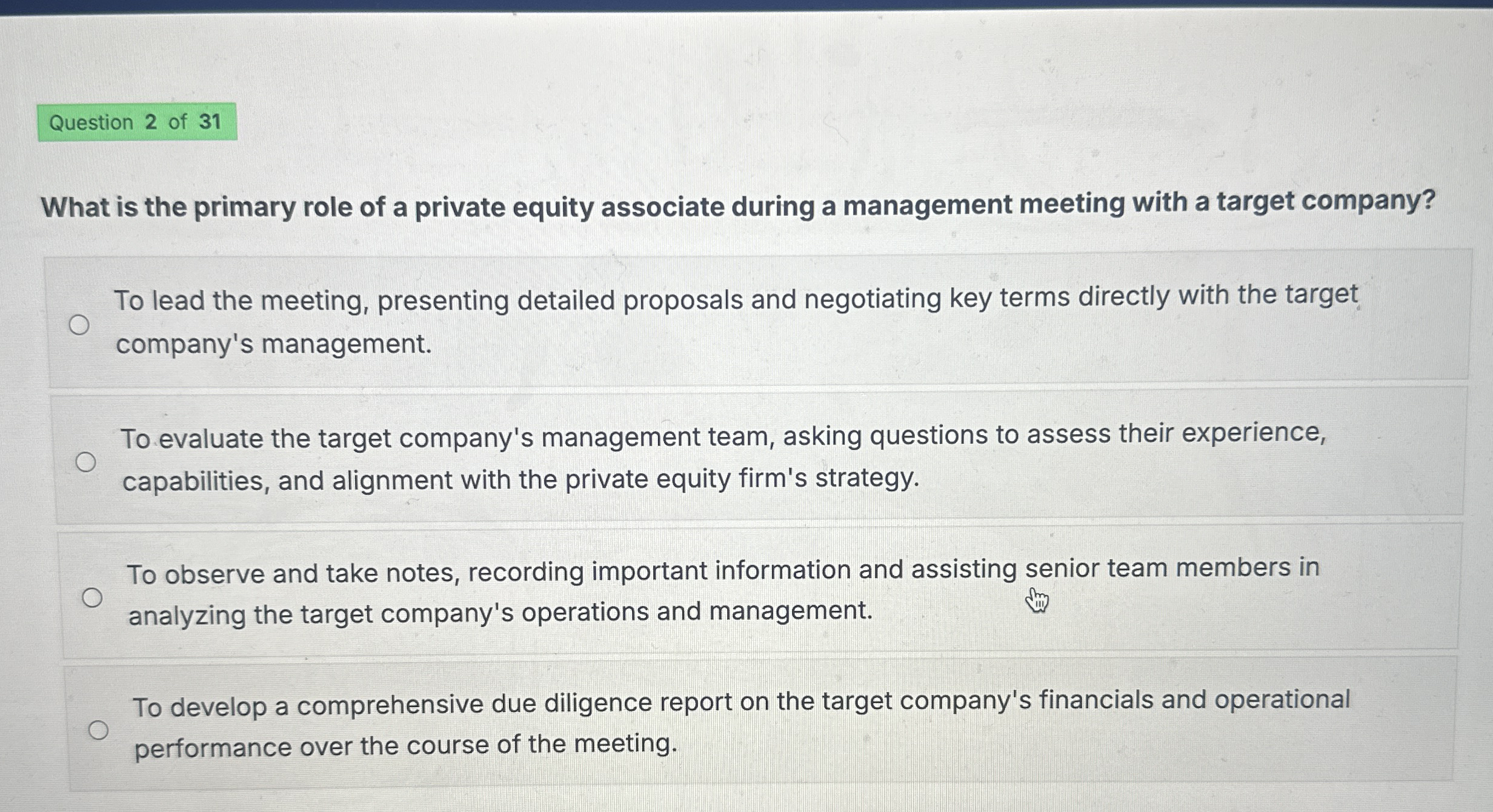 What is the primary role of a private equity