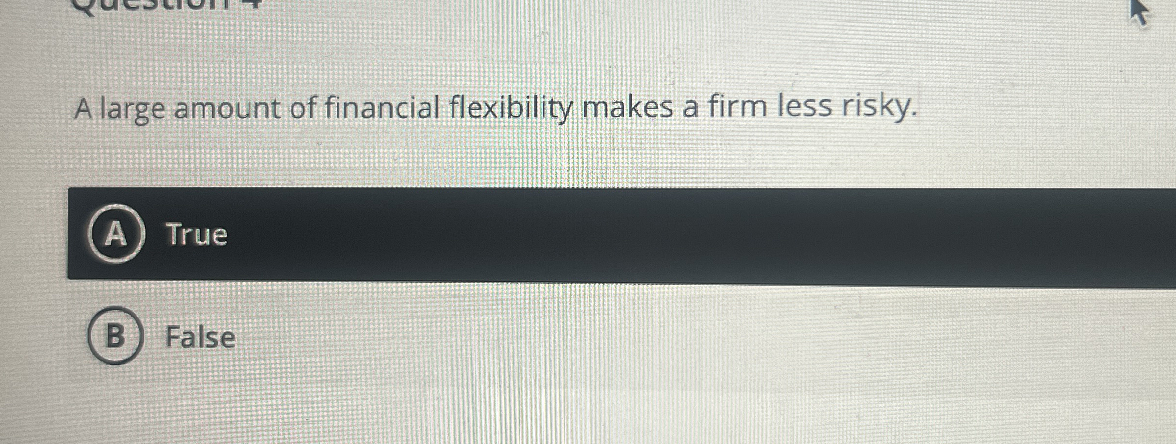 A large amount of financial flexibility makes a