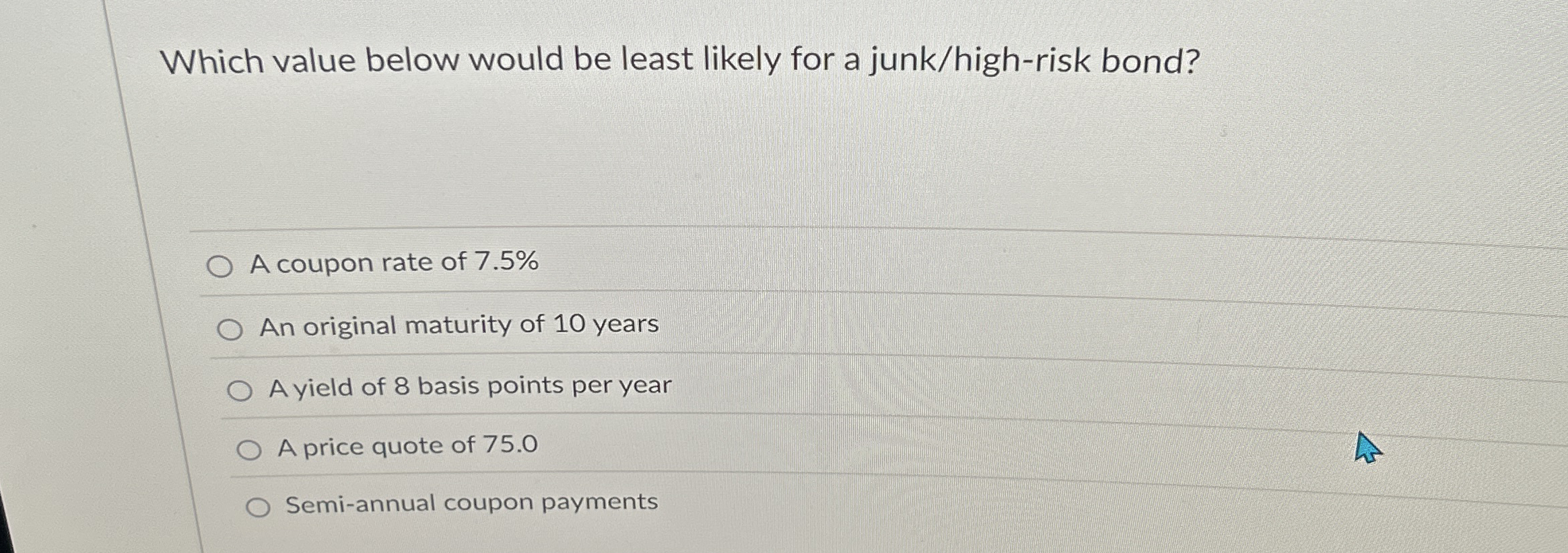 Which value below would be least likely for a