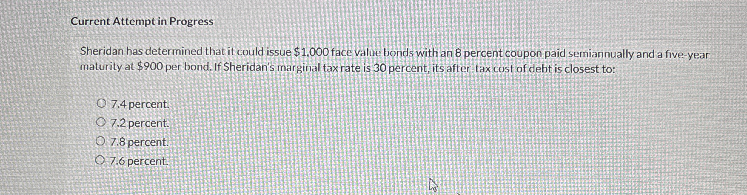 Current Attempt in Progress Sheridan has