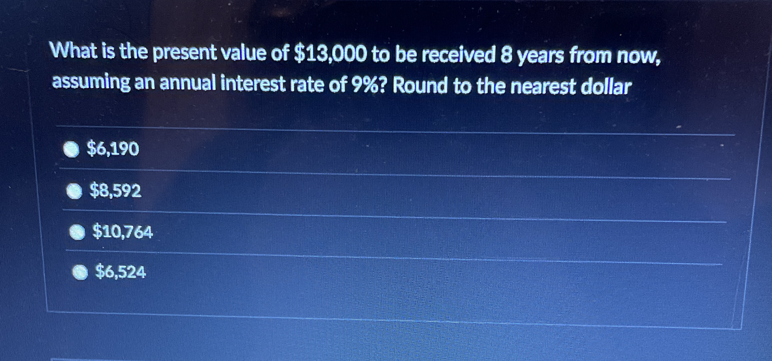 What is the present value of $ 1 3 , 0 0 0 to be