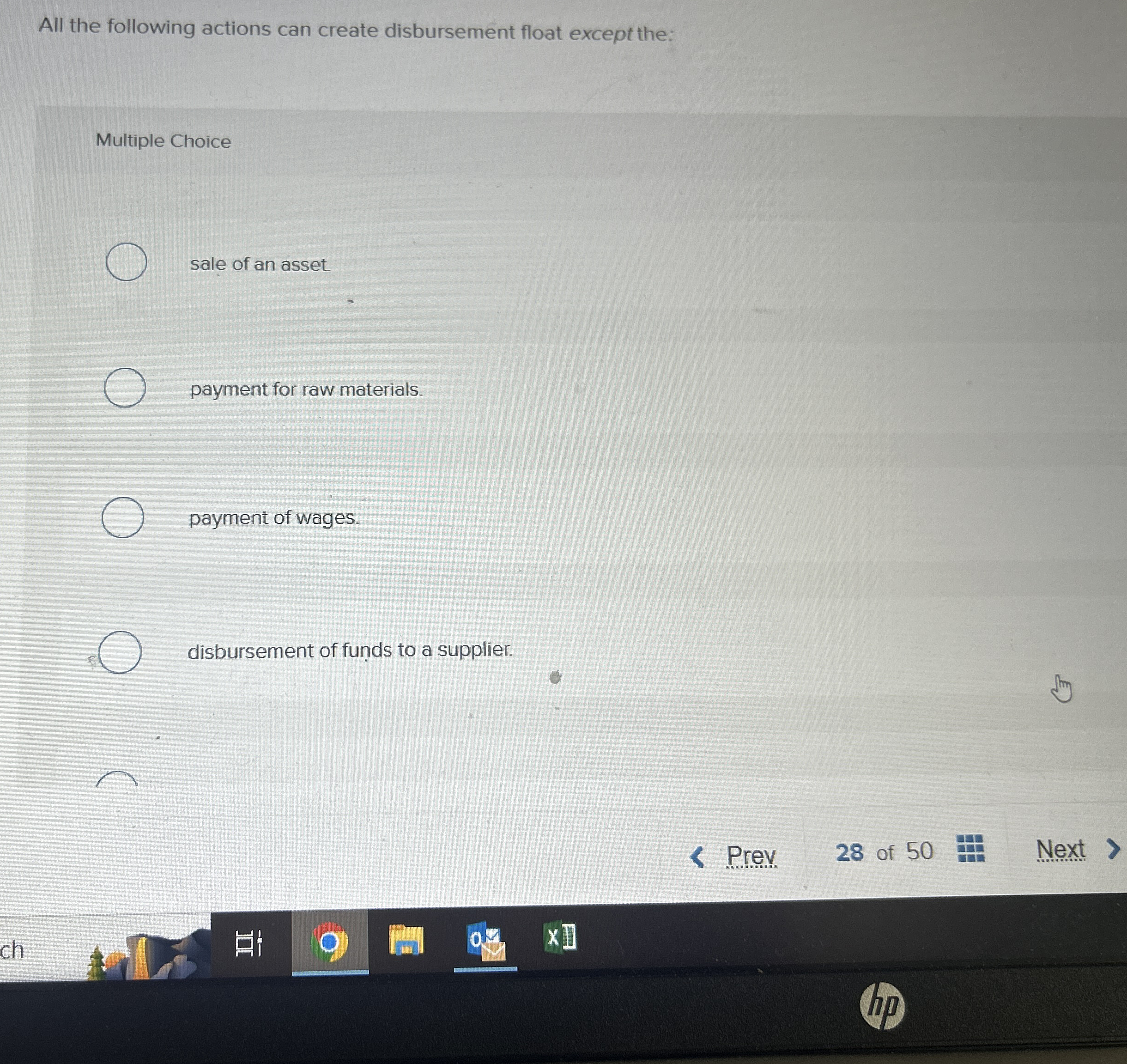 All the following actions can create disbursement