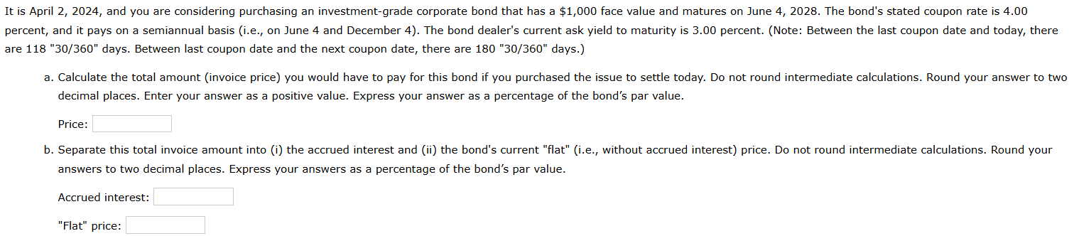 It is April 2 , 2 0 2 4 , and you are considering