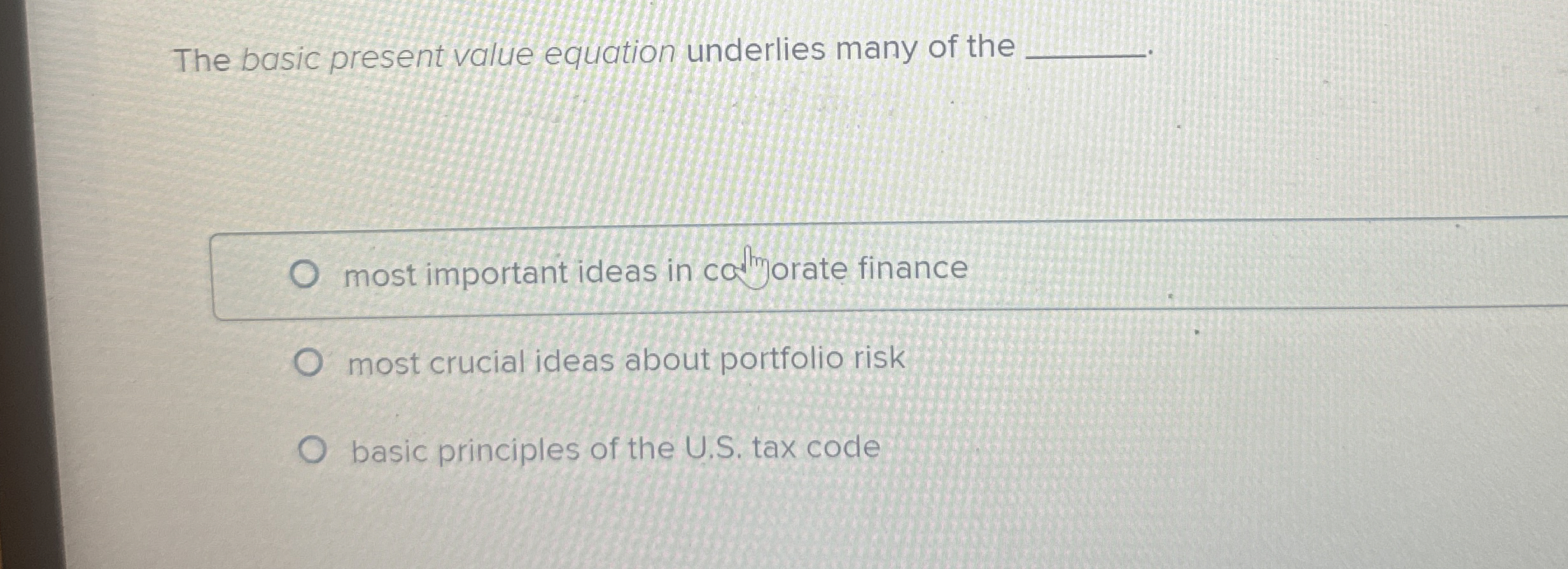 The basic present value equation underlies many