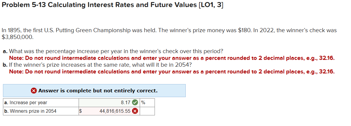 Problem 3 Calculating Interest Rates and Future