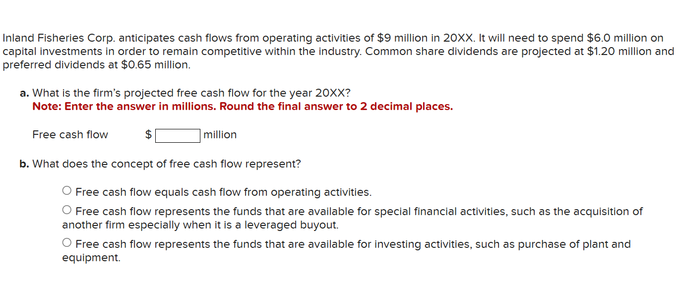 Inland Fisheries Corp. anticipates cash flows