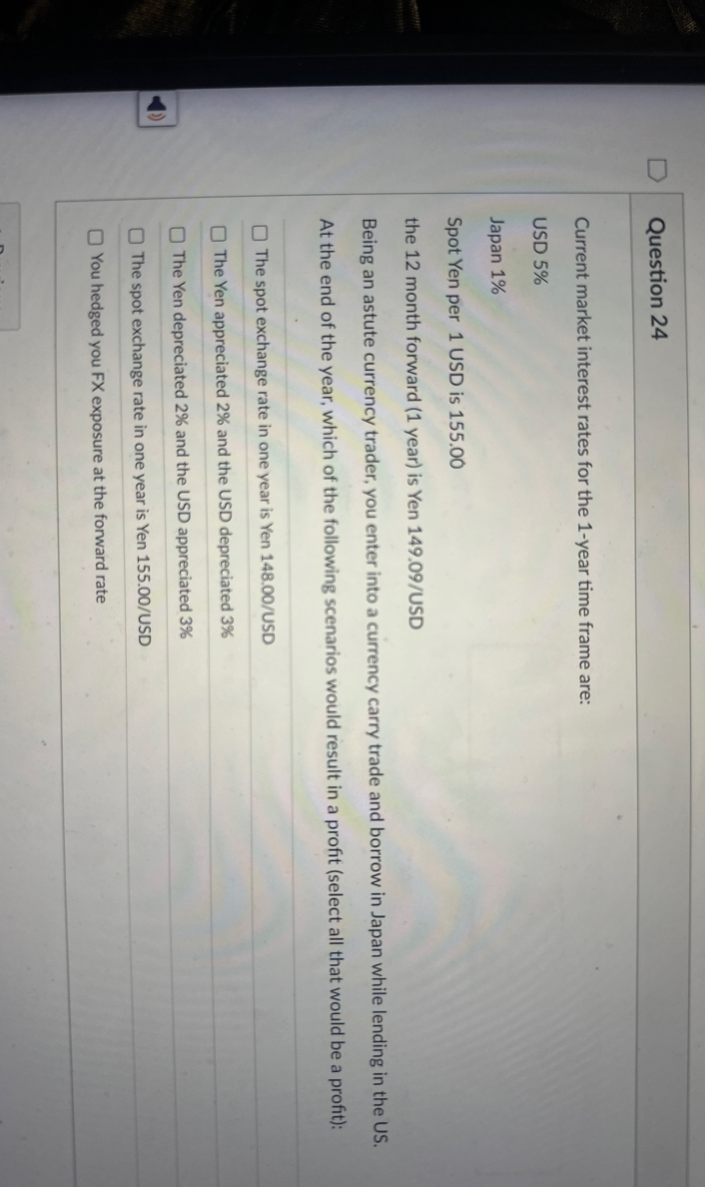 Question 2 4 Current market interest rates for