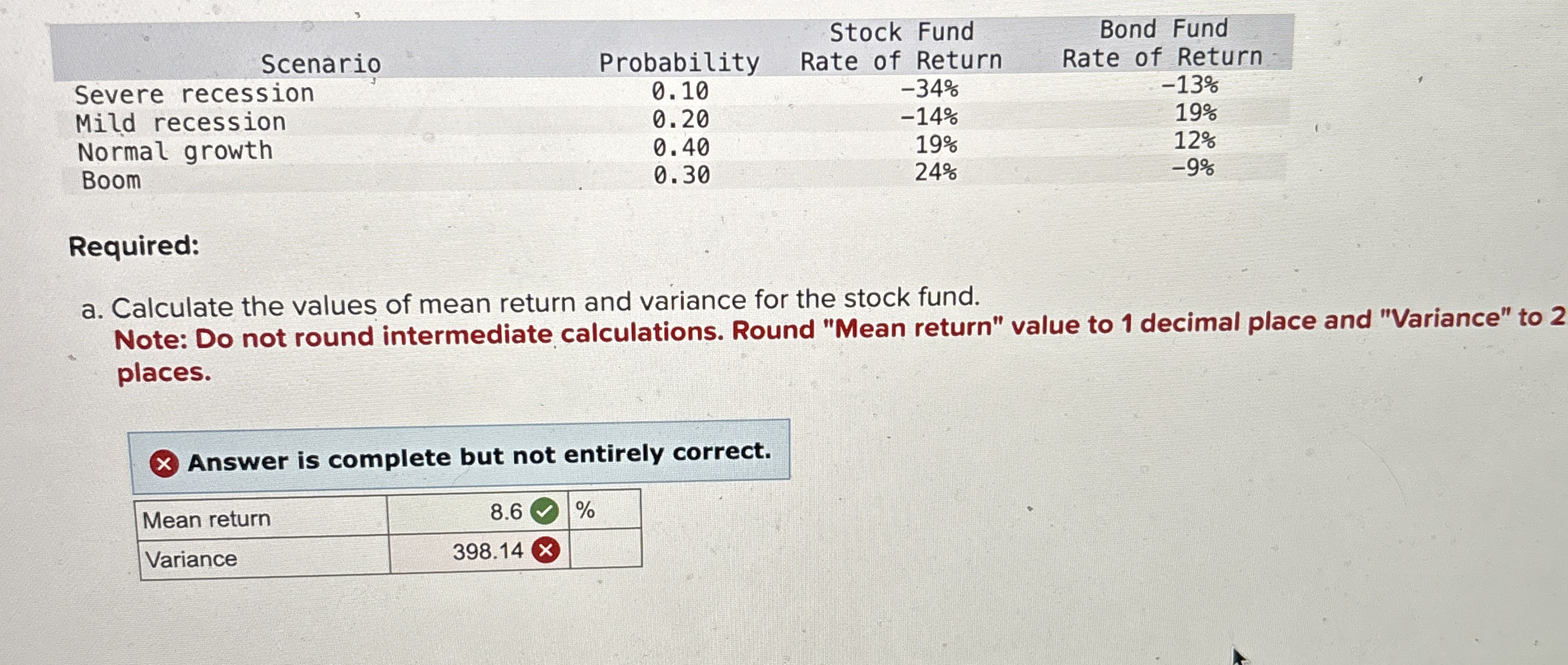 \ table [ [ Scenario , Probability, \ table [ [