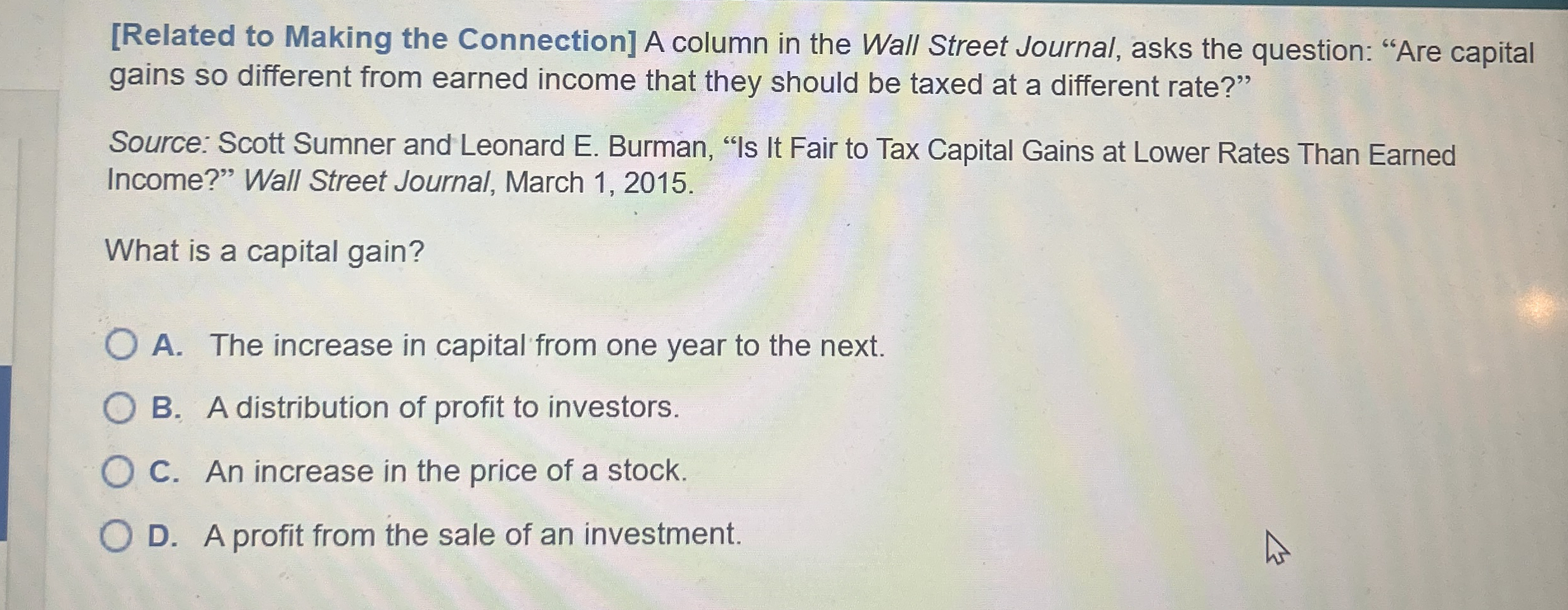 [ Related to Making the Connection ] A column in