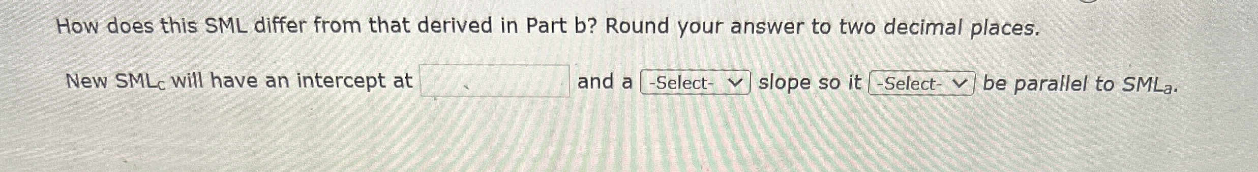 How does this SML differ from that derived in