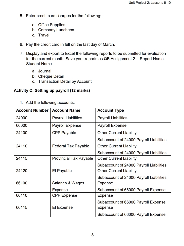 Unit Project 2: Lessons 6-10 Unit 2 Culminating