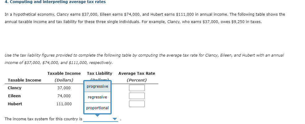 4. Computing and interpreting average tax rates