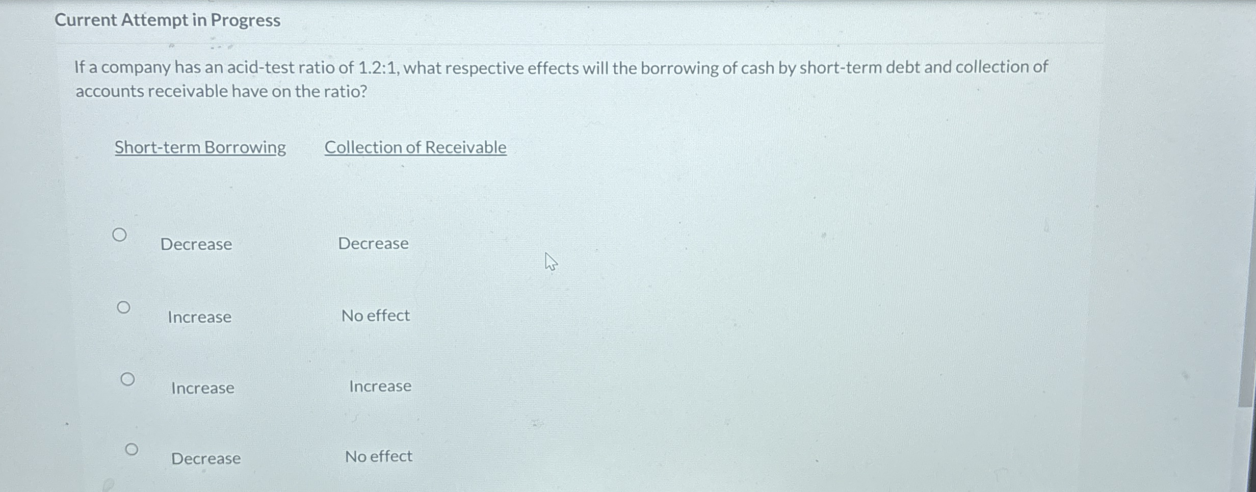 Current Attempt in Progress If a company has an