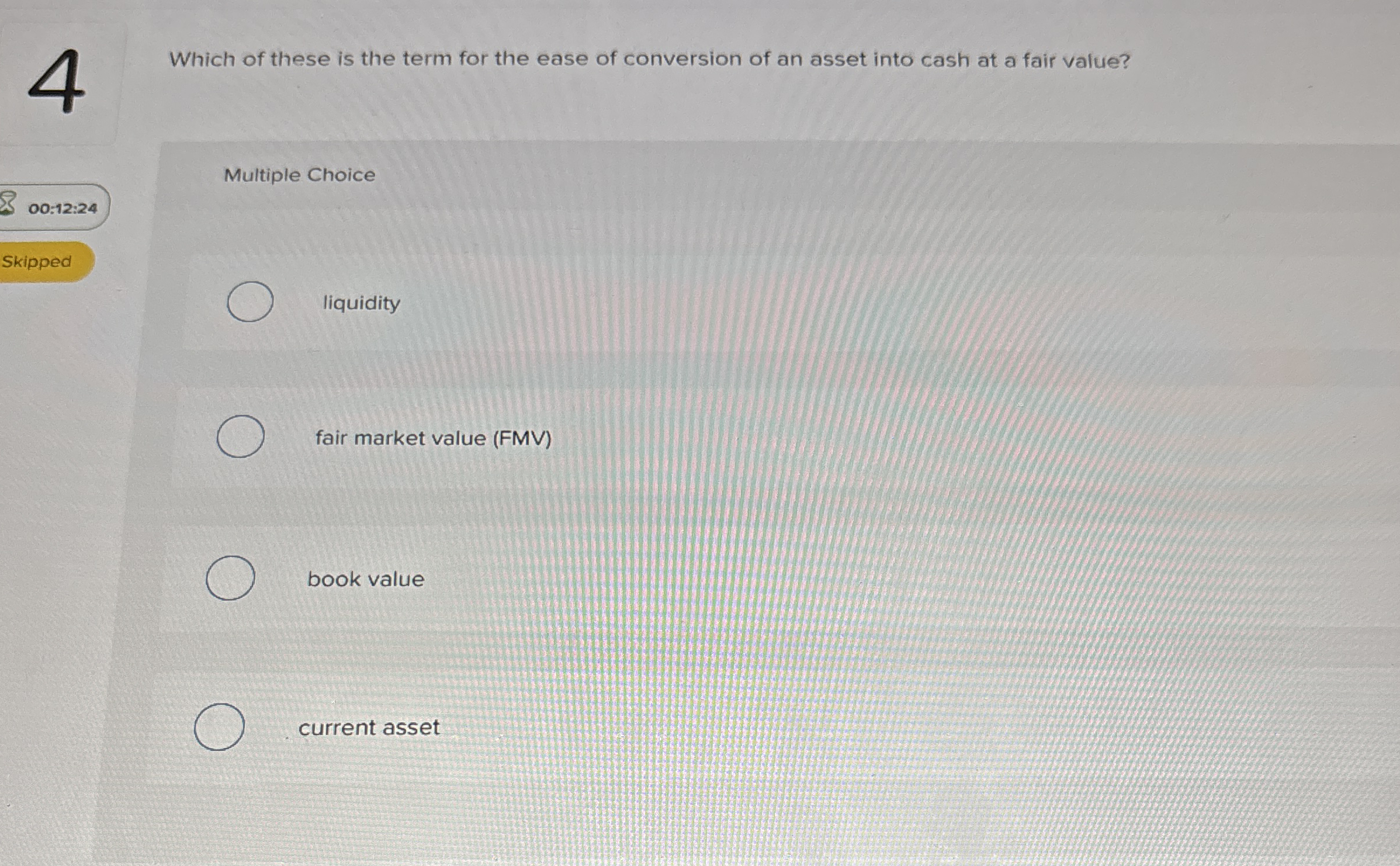 Which of these is the term for the ease of