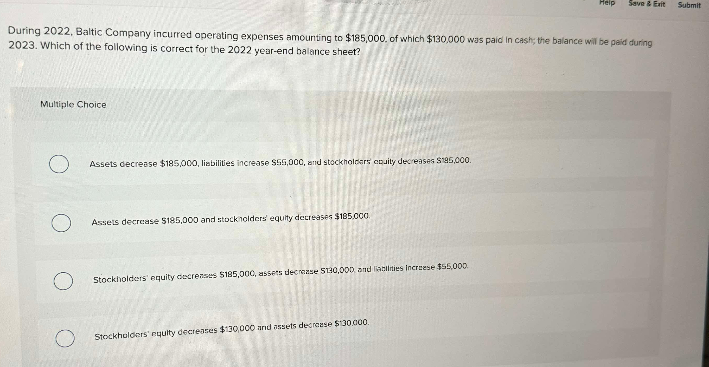 During 2 0 2 2 , Baltic Company incurred