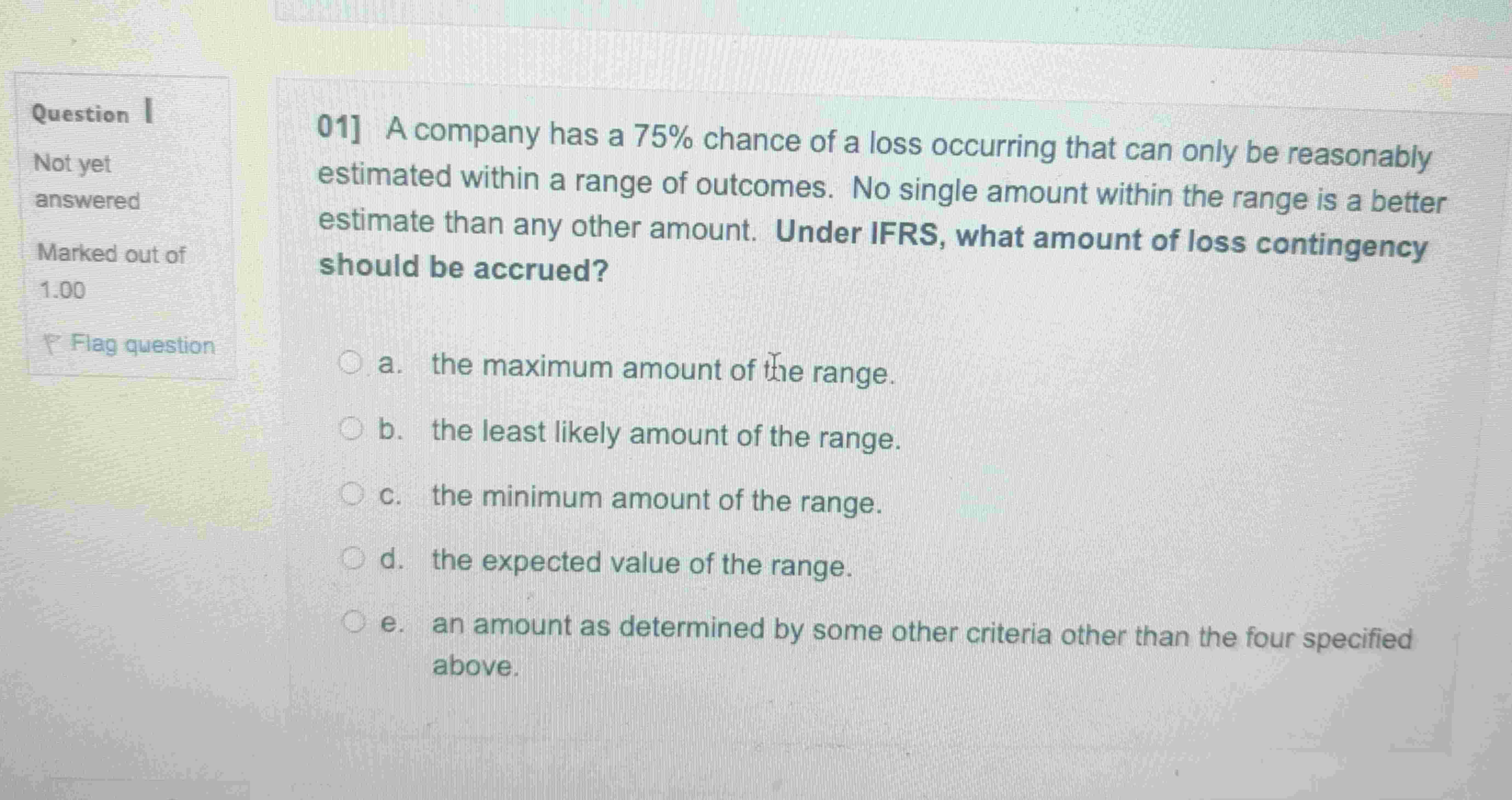 0 1 ] A company has a \ ( 7 5 \ % \ ) chance of a