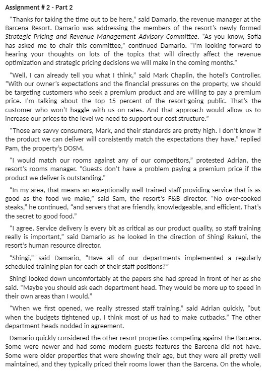 Assignment # 2 - Part 2 "Thanks for taking the