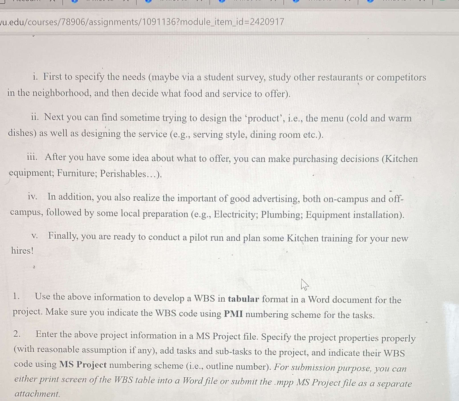 You have been awarded the contract to set up a