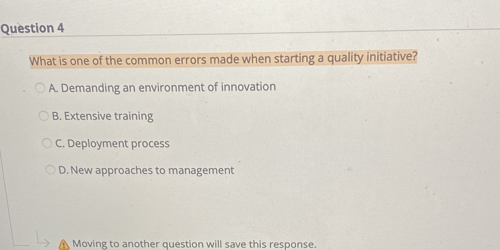 Question 4 What is one of the common errors made
