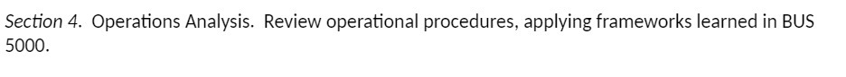 Section 4. Operations Analysis. Review