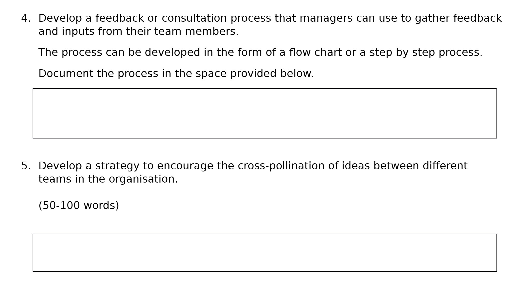 4. Develop a feedback or consultation process